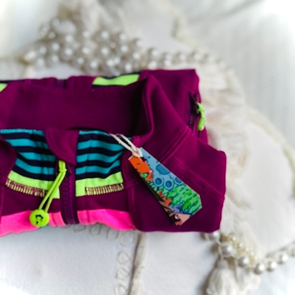 IVVIVA | 8 | Girl’s Perfect Your Practice Magenta Multicolor Zip Track Jacket - Picture 12 of 12